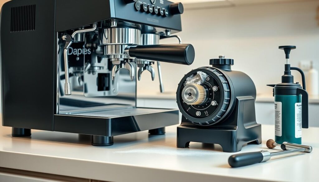 czyszczenie grupy zaparzającej i młynka